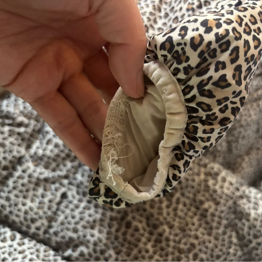 GAP Girls leopard puffer jacket XL